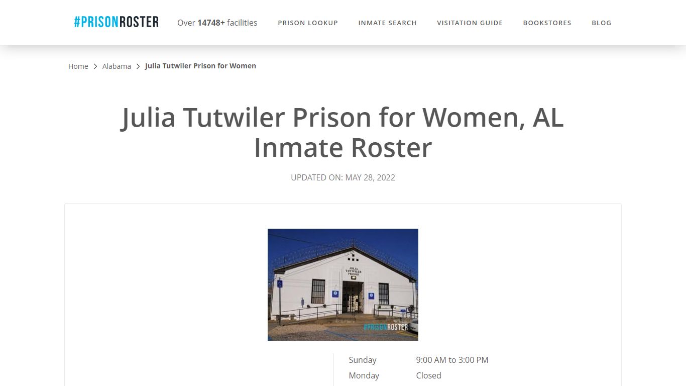 Julia Tutwiler Prison for Women, AL Inmate Roster